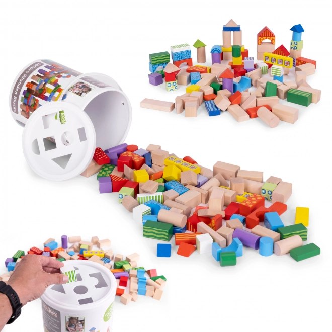 Holzbausteine für Kinder 100-teilig ECOTOYS