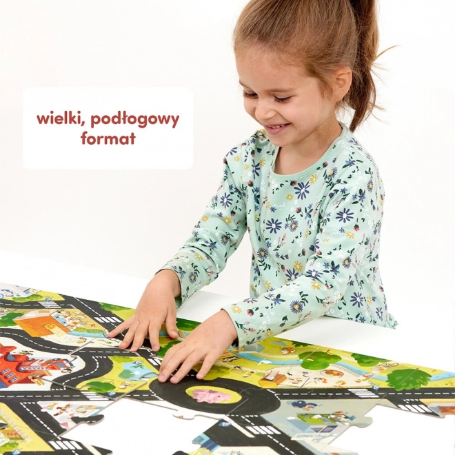 Großes Puzzle - Straßen für Fahrzeuge