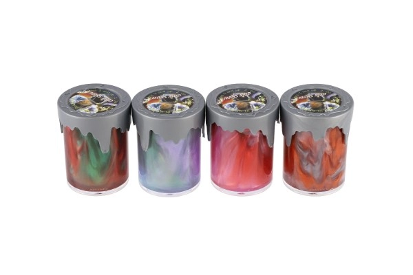 Metallische Wirbel und kräftige Farben