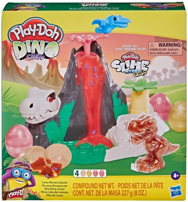 Dino Crew Lava Insel Vulkan Set mit HydroGlitz Eiern