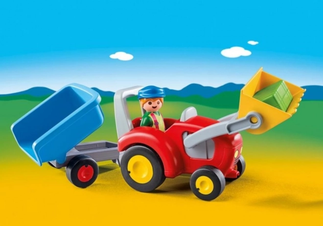 Playmobil Traktor mit Anhänger