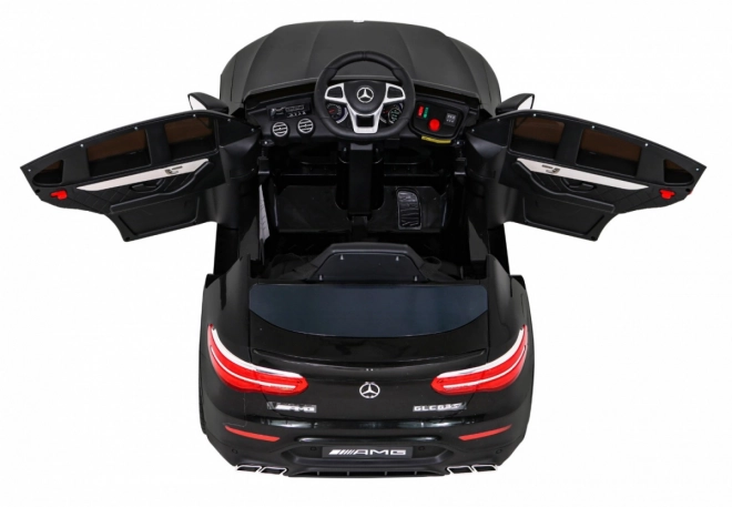 Mercedes Benz GLC63S für Kinder schwarz + Fernbedienung + 4x4 Antrieb + MP3 LED + EVA + langsamer Start