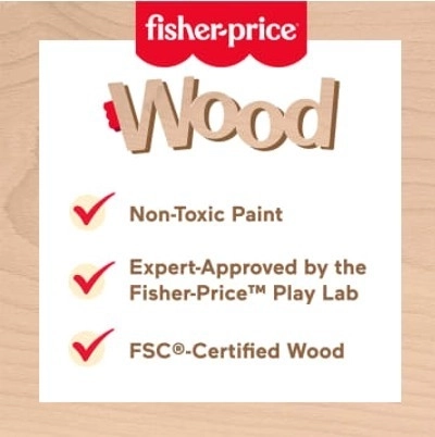 Holz-Regenbogen-Stapelspiel für Kinder von Fisher-Price