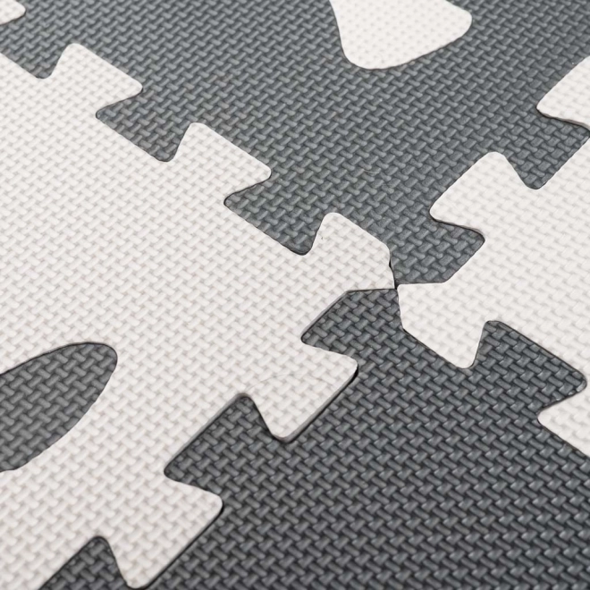 Tier-Puzzle-Schlaumatte aus Schaumstoff, grau