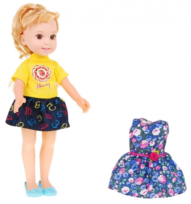 Große Styling-Puppe für Kinder ab 3 Jahren – Blondine mit 2 Outfits