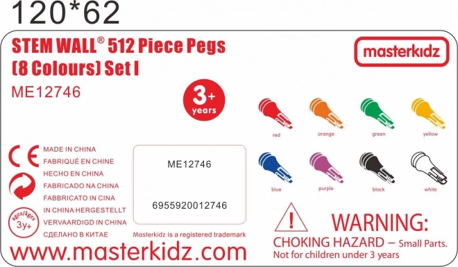Bunte Steckknöpfe für die Masterkidz Wissenschaftstafel