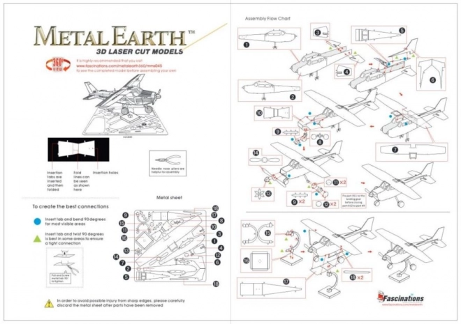 Metal Earth 3D Puzzle Cessna Skyhawk