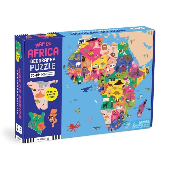 Mudpuppy Geografisches Puzzle Afrika Karte