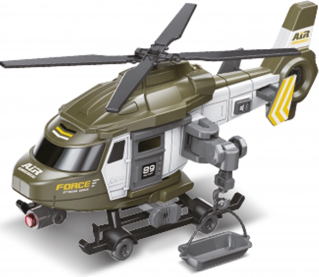 Militärhubschrauber mit Effekten