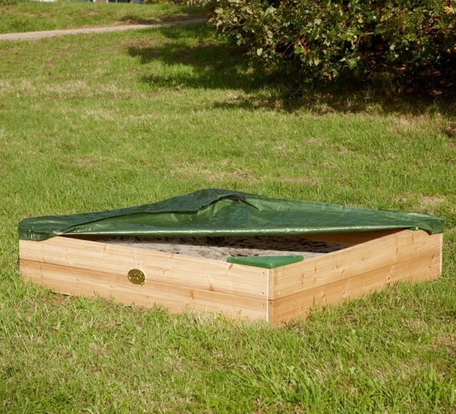 AXI Sandkasten aus Holz mit Stauraum und Plane