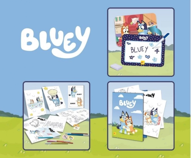 Künstlerischer Schreibtisch Bluey