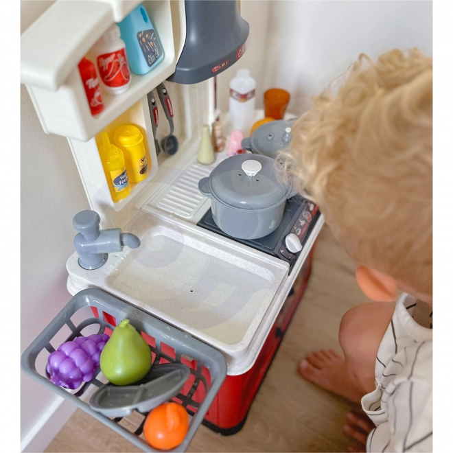 Interaktive spielküche mit wasserdampf und zubehör