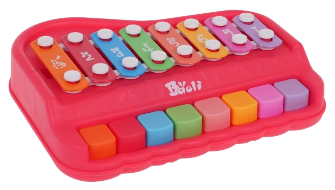 Grünes Klavier und Xylophon für Kinder – Rot