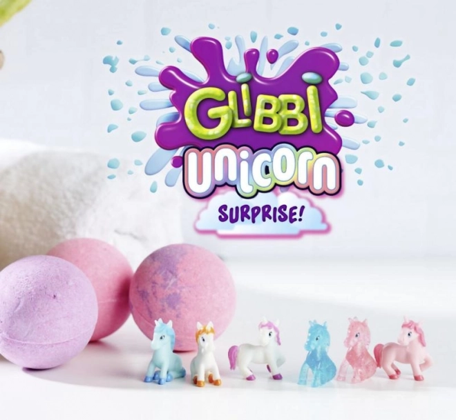 Glibbi Einhorn Sprudelbad Bombe mit Überraschung
