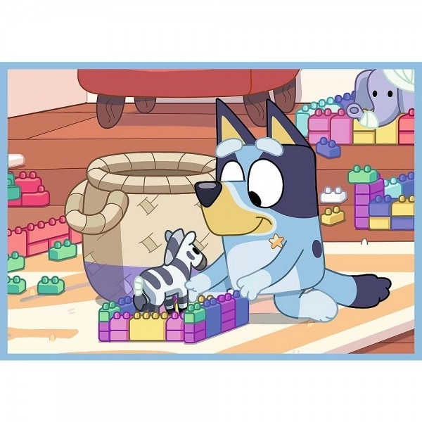 Puzzle 4 in 1 Bluey und die Welt