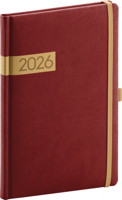 Wöchentlicher Tagebuch Bordeaux-Gold 2026