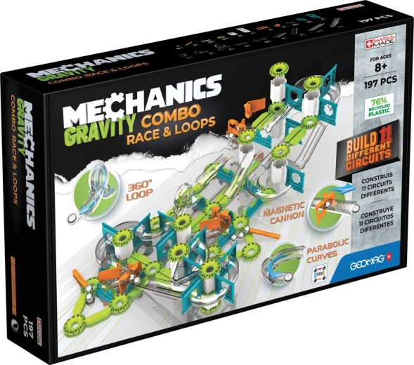 Geomag Mechanics Gravity Combo Rennset 197 Teile