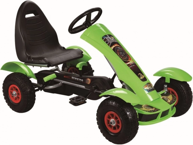 Gokart mit Pedalen grün