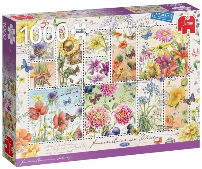 Sommerliche Blumenstempel Puzzle 1000 Teile