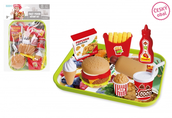 Fast-Food-Spielset mit Tablett