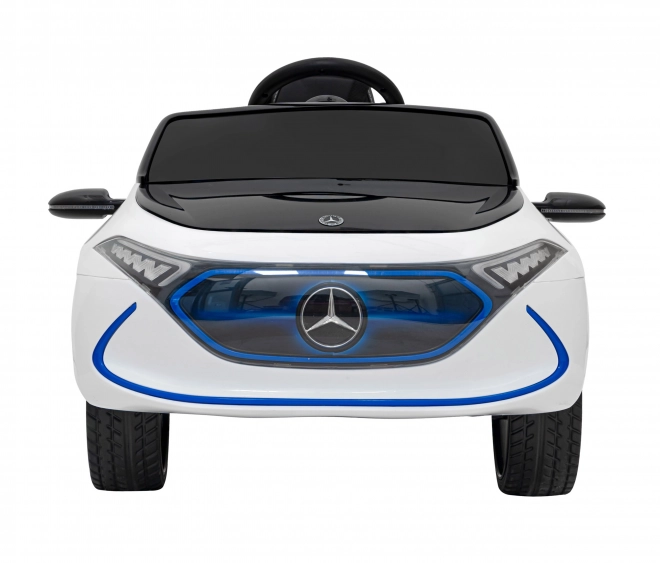 Mercedes Benz AMG EQA für Kinder Weiß + Fernbedienung + 5-Punkt-Sicherheitsgurte + EVA + MP3-Display + LED
