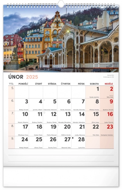 Notique Wandkalender Malerische Ecken von Tschechien 2025