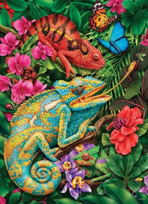 Puzzle Bunte Chamäleons 1000 Teile