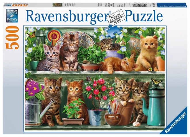 Ravensburger Puzzle Katzen auf dem Regal 500 Teile