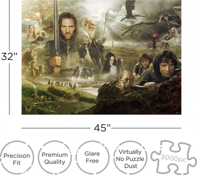 AQUARIUS Puzzle Der Herr der Ringe 3000 Teile