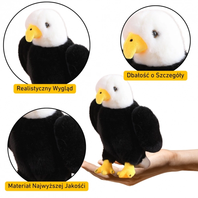 Kuscheladler Schwarz Weiß 25cm