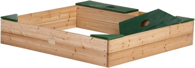 AXI Sandkasten aus Holz mit Stauraum und Plane
