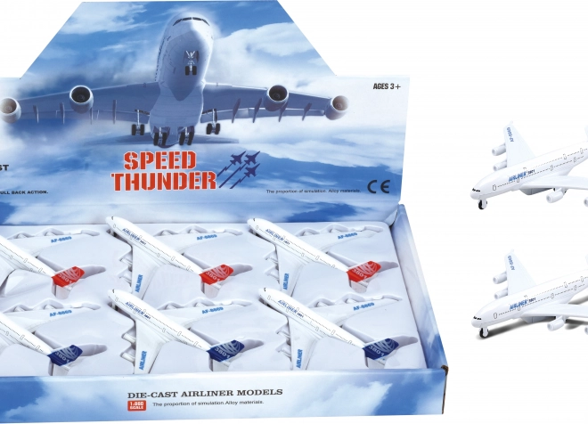 Metallflugzeug mit Rückzug 14 cm