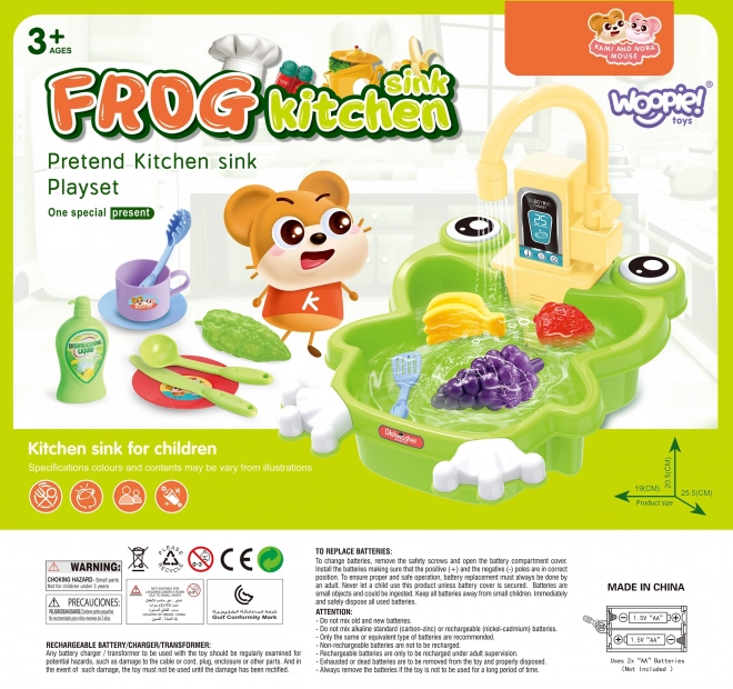 Woopie Küchenspüle Frosch mit Wasserfunktion