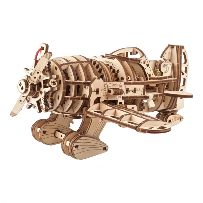 Ugears 3D Holzmechanik-Puzzle Mad Hornet Flugzeug