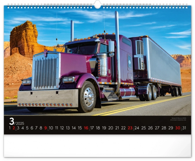 Wandkalender Trucks 2025