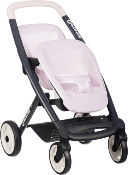 Sportwagen für Puppenzwillinge Maxi Cosi hellrosa