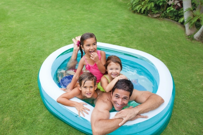 Intex Ovaler Aufblasbarer Pool mit Wasserwelt-Design