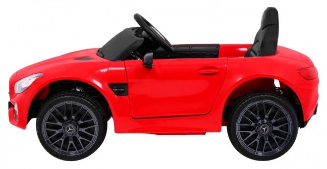 Mercedes Benz GT Batterie für Kinder Rot + Fernbedienung + langsamer Start + MP3 LED