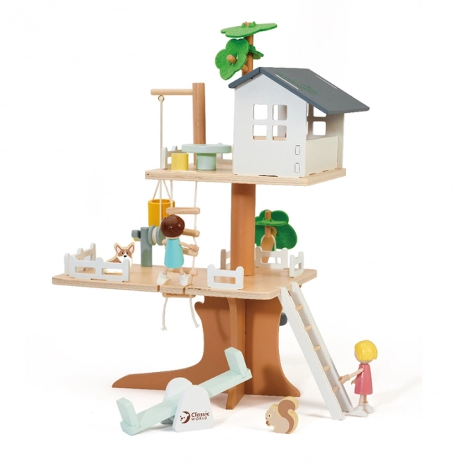 Baumhaus mit Zubehör aus Holz