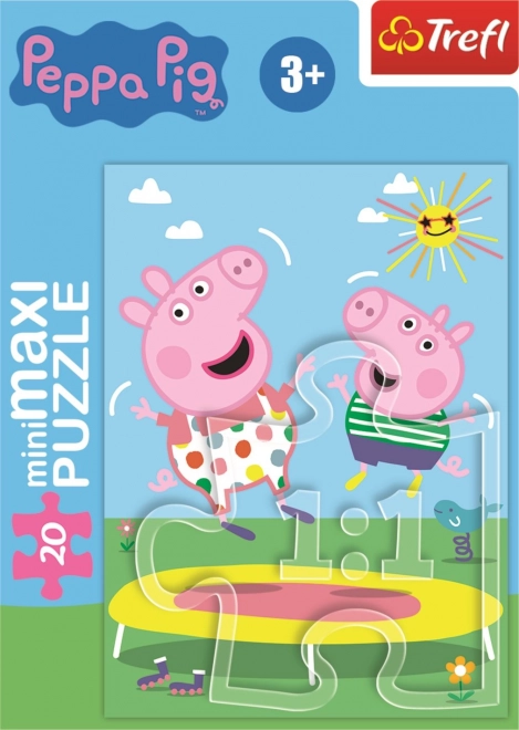 Puzzle Peppa Wutz auf dem Trampolin 20 Teile