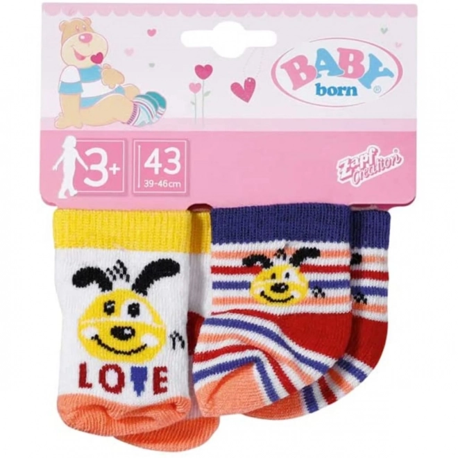 Baby Born Socken (2 Paare), verschiedene Designs, 43 cm