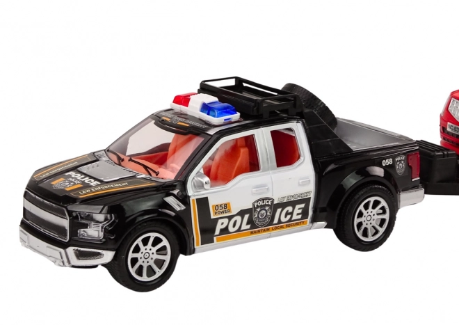 Polizei Pick-up Spielzeug mit Anhänger