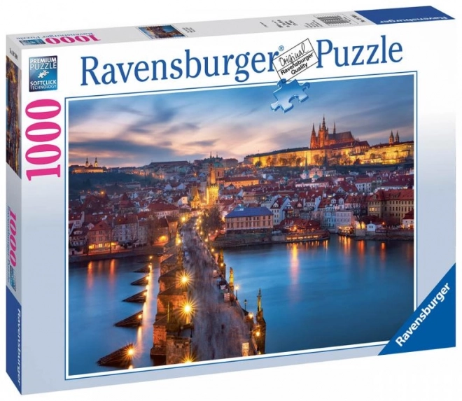 Puzzle Blick auf Prag bei Nacht 1000 Teile