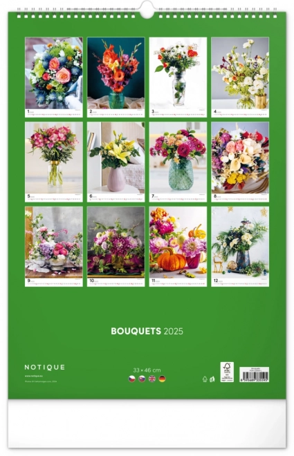 Notique Wandkalender Blumensträuße 2025