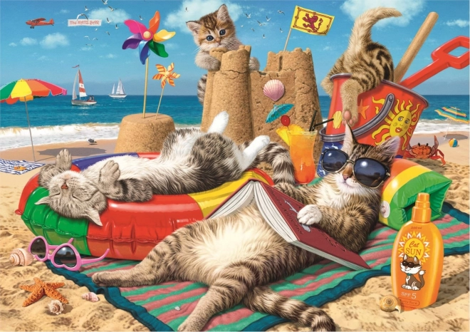 Verborgene Formen Katzenurlaub Puzzle von Trefl