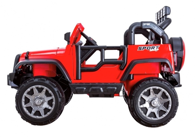 Roter Kinder-Elektroauto Jeep