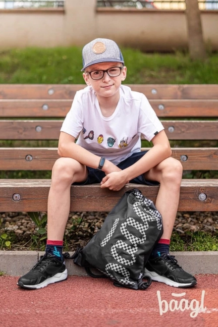 Baagl Schulset Skate Ska mit Rucksack, Federmäppchen und Turnbeutel