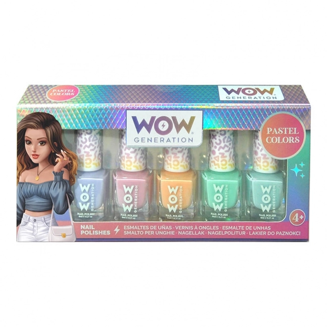 Wow Pastell Nagellack Set für Kinder, 5 Farben