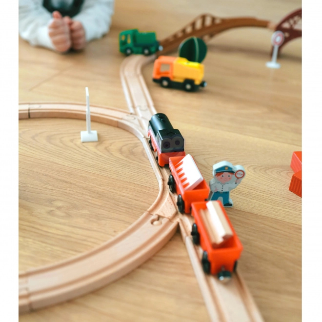 Elektrische Lokomotive mit Anhängern von Woopie