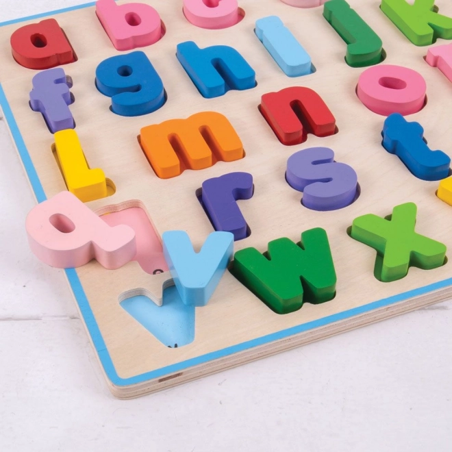 Bigjigs Baby Holzpuzzle Alphabet Kleinbuchstaben